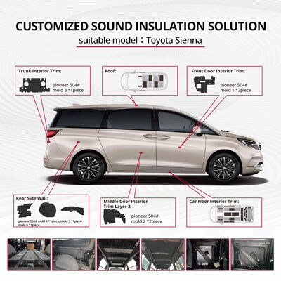 Good price Toyota Sienna Sound Insulation Kit / Custom Sound Insulation / Vehicle Interior Noise Reduction Parts / Toyota Sienna Cabin Quieting Solution / Toyota Sienna Door/floor/roof Insulation Factory online