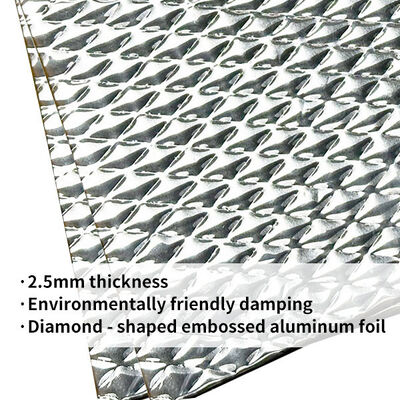 Good price 2.5mm automobile vibration reduction pad/glossy rhombus aluminum foil / Car Sound Deadening Mat online